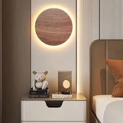 Wooden Sunburst Wall Light – Modern Decorative LED Wall Lamp