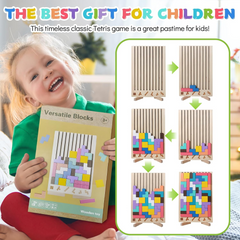 Wooden Educational & Colorful Geometric Versatile Blocks