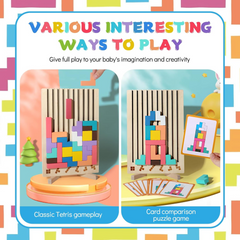 Wooden Educational & Colorful Geometric Versatile Blocks