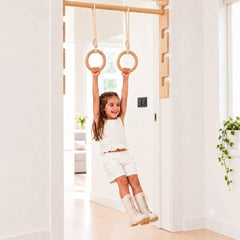 Wooden Doorframe Pull-Up Bar & Swing for Kids & Adults