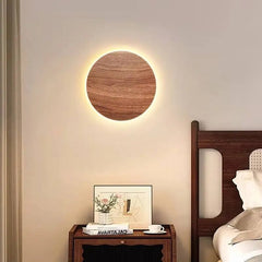 Wooden Sunburst Wall Light – Modern Decorative LED Wall Lamp