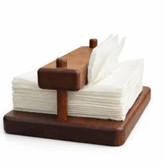 Wooden Napkin Holder | Elegant Tabletop Tissue Organizer