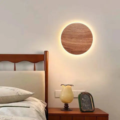 Wooden Sunburst Wall Light – Modern Decorative LED Wall Lamp