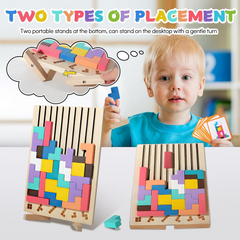 Wooden Educational & Colorful Geometric Versatile Blocks