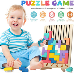 Wooden Educational & Colorful Geometric Versatile Blocks