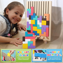 Wooden Educational & Colorful Geometric Versatile Blocks