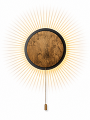 Wooden Sunburst Wall Light – Modern Decorative LED Wall Lamp