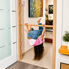 Wooden Doorframe Pull-Up Bar & Swing for Kids & Adults