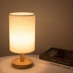 Modern Wooden LED Desk Lamp – Warm Ambient Night Light