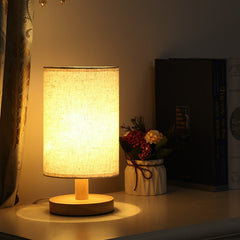 Modern Wooden LED Desk Lamp – Warm Ambient Night Light