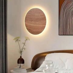 Wooden Sunburst Wall Light – Modern Decorative LED Wall Lamp