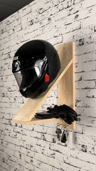 Wooden Helmet Stand & Storage Rac