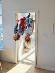 Wooden Doorframe Pull-Up Bar & Swing for Kids & Adults