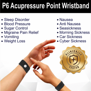Acupressure Band, Acupressure Wristband for Nausea, Anti Nausea ,Sleep disorder, Blood pressure, Sugar control, Migraine pain relief, Vomiting, Seasickness, Morning Sickness, Car Sickness Control Wristband for Everyone (Buy1GET1Free ) 40%Off on (2 Pcs)